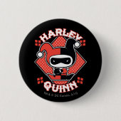 Chibi Harley Quinn Splits Ronde Button 5,7 Cm (Voorkant)