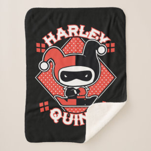 Chibi Harley Quinn Splits Sherpa Deken