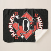 Chibi Harley Quinn Splits Sherpa Deken (Voorkant (horizontaal))