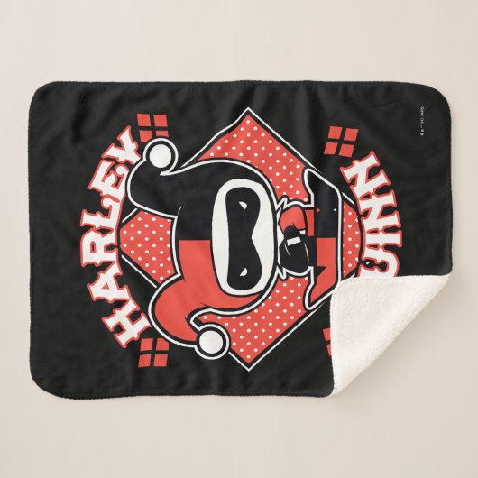 Chibi Harley Quinn Splits Sherpa Deken (Voorkant (horizontaal))