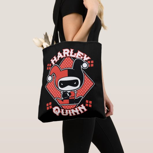 Chibi Harley Quinn Splits Tote Bag (Dichtbij)