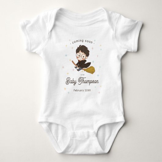 Chibi Harry Potter Baby Shower voor een tovenaar Romper (Voorkant)