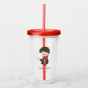 Chibi HARRY POTTER™ & Hedwig Acryl Drinkbeker