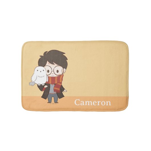 Chibi HARRY POTTER™ & Hedwig Badmat (Voorkant)