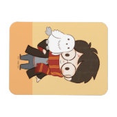 Chibi HARRY POTTER™ & Hedwig Magneet (Horizontaal)
