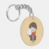 Chibi HARRY POTTER™ & Hedwig Sleutelhanger (Voorkant Links)