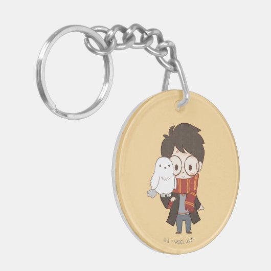 Chibi HARRY POTTER™ & Hedwig Sleutelhanger (Voorkant Links)