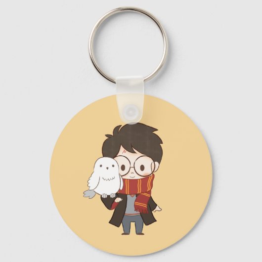 Chibi HARRY POTTER™ & Hedwig Sleutelhanger (Achterkant)