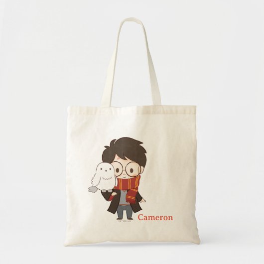 Chibi HARRY POTTER™ & Hedwig Tote Bag (Voorkant)