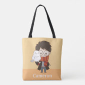 Chibi HARRY POTTER™ & Hedwig Tote Bag (Achterkant)