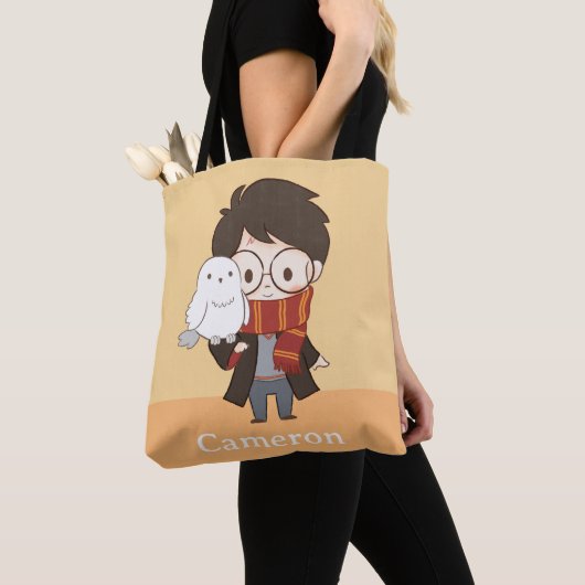 Chibi HARRY POTTER™ & Hedwig Tote Bag (Dichtbij)