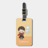 Chibi HARRY POTTER™ Patronus Bagagelabel (Voorkant verticaal)