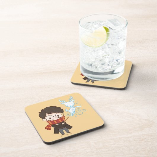 Chibi HARRY POTTER™ Patronus Bier Onderzetter (Rechterzijde)