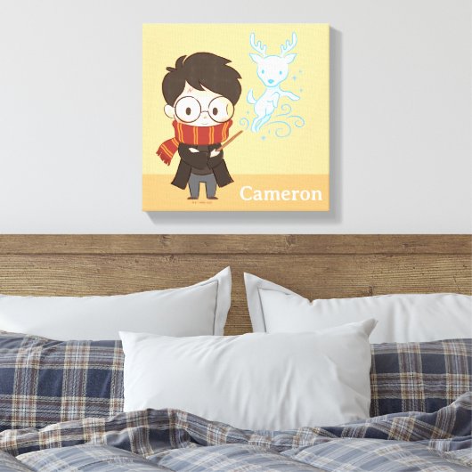 Chibi HARRY POTTER™ Patronus Canvas Afdruk (Insitu (Slaapkamer))