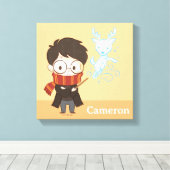 Chibi HARRY POTTER™ Patronus Canvas Afdruk (Insitu (Houten vloer))