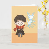 Chibi HARRY POTTER™ Patronus Kaart (Gele Bloem)