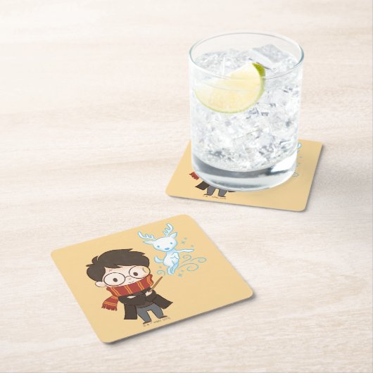 Chibi HARRY POTTER™ Patronus Kartonnen Onderzetters (Insitu)