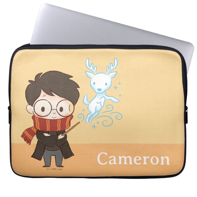 Chibi HARRY POTTER™ Patronus Laptop Sleeve (Voorkant)