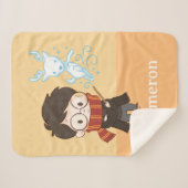Chibi HARRY POTTER™ Patronus Sherpa Deken (Voorkant (horizontaal))