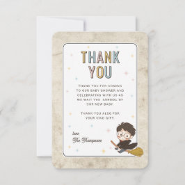 Chibi Harry Potter Tovenaar Baby Shower Bedankkaart