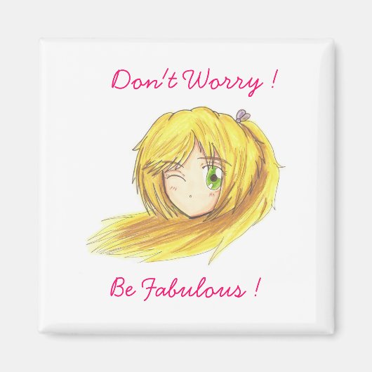 Chibi Head Ran Magnet (Voorkant)