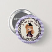 Chibi Heks Eerste Verjaardagsuitnodiging Waterverf Ronde Button 5,7 Cm (Voorkant /achterkant)