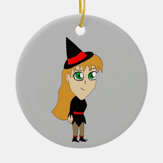 chibi heks keramisch ornament (Voorkant)