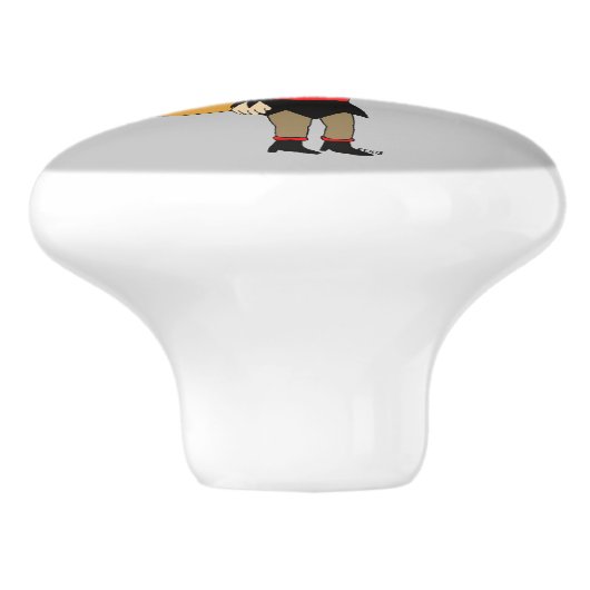 chibi heks keramische knop (Zijkant)