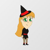 chibi heks raamsticker (Vel)
