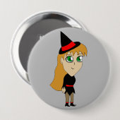 chibi heks ronde button 4,0 cm (Voorkant /achterkant)