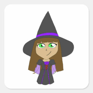 chibi heks vierkante sticker