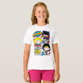Chibi Helden Dansen T-shirt (Voorkant volledig)