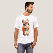 Chibi Herfst Chipmunk Bosbewoner Mannen T-shirt (Voorkant volledig)