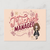 Chibi Hermelien "Mischief Managed" Briefkaart (Voorkant)
