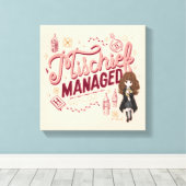 Chibi Hermelien "Mischief Managed" Canvas Afdruk (Insitu (Houten vloer))