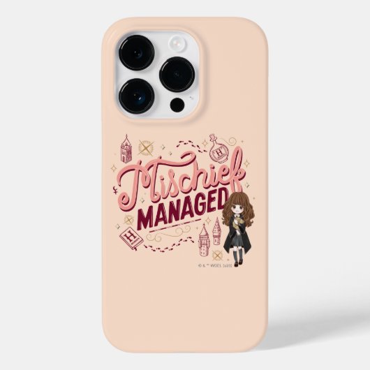 Chibi Hermelien "Mischief Managed" Case-Mate iPhone Case (Achterkant)
