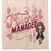 Chibi Hermelien "Mischief Managed" Douchegordijn (Voorkant)