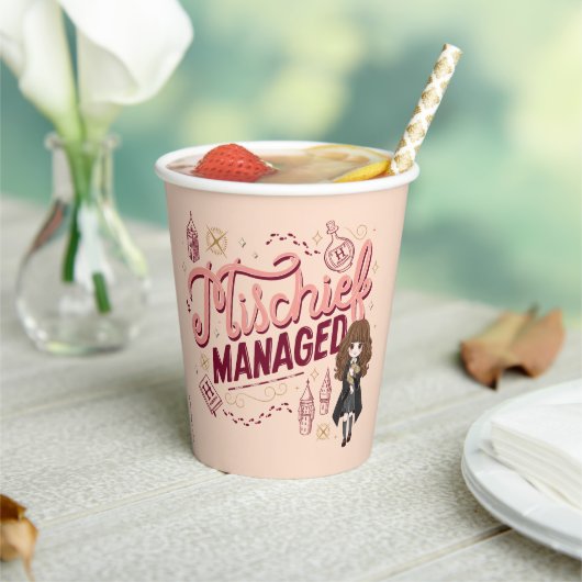 Chibi Hermelien "Mischief Managed" Papieren Bekers (Insitu)
