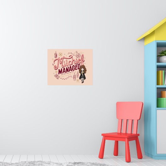 Chibi Hermelien "Mischief Managed" Poster (Kinderkamer 1)