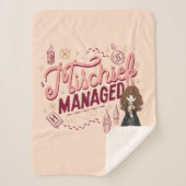 Chibi Hermelien "Mischief Managed" Sherpa Deken (Voorkant)