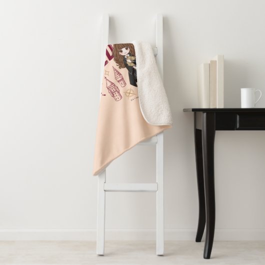 Chibi Hermelien "Mischief Managed" Sherpa Deken (In situ)