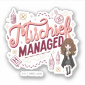 Chibi Hermelien "Mischief Managed" Sticker (Voorkant)