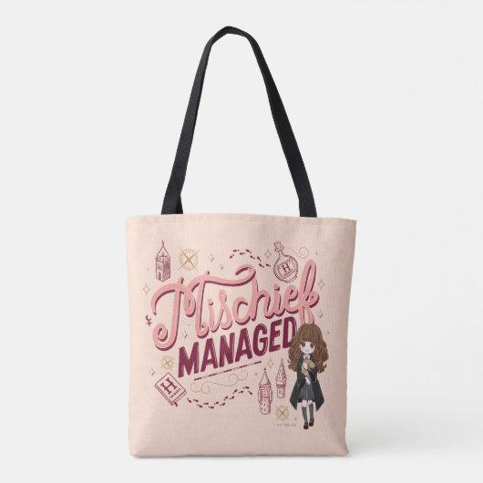 Chibi Hermelien "Mischief Managed" Tote Bag (Achterkant)