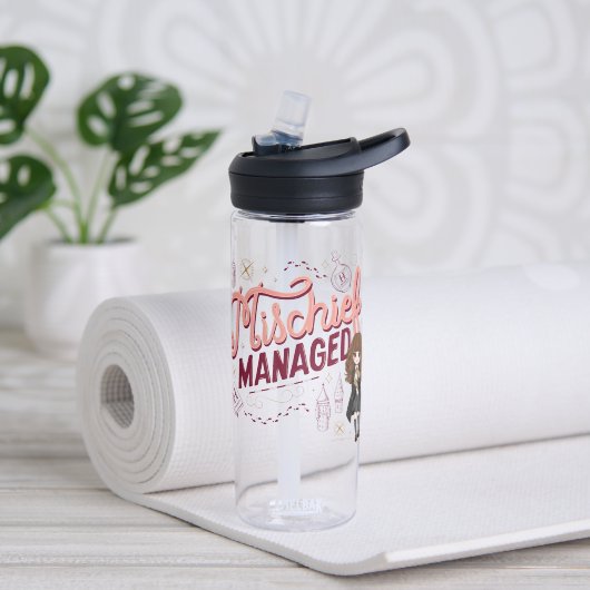 Chibi Hermelien "Mischief Managed" Waterfles (Links)