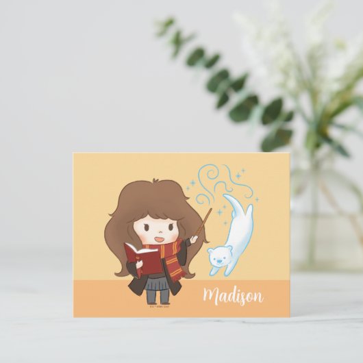 Chibi Hermione Granger Patronus Briefkaart (Staand voorkant)