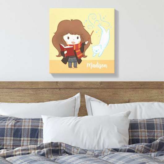 Chibi Hermione Granger Patronus Canvas Afdruk (Insitu (Slaapkamer))