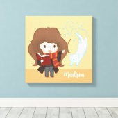 Chibi Hermione Granger Patronus Canvas Afdruk (Insitu (Houten vloer))