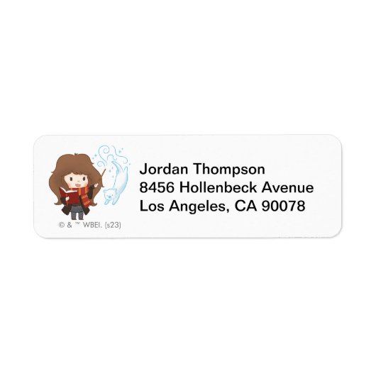 Chibi Hermione Granger Patronus Etiket (Voorkant)