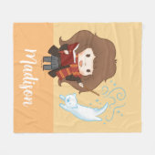 Chibi Hermione Granger Patronus Fleece Deken (Voorkant (Horizontaal))