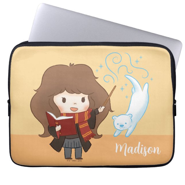 Chibi Hermione Granger Patronus Laptop Sleeve (Voorkant)